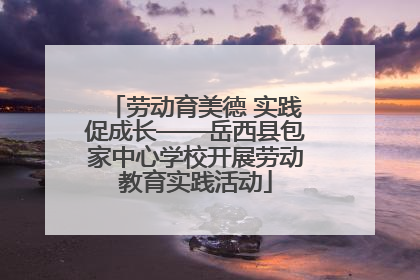 劳动育美德 实践促成长——岳西县包家中心学校开展劳动教育实践活动