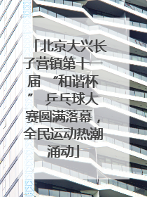 北京大兴长子营镇第十一届 “和谐杯” 乒乓球大赛圆满落幕，全民运动热潮涌动