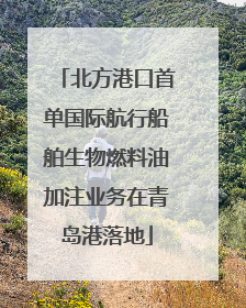 北方港口首单国际航行船舶生物燃料油加注业务在青岛港落地