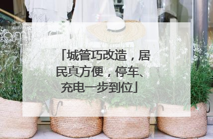 城管巧改造，居民真方便，停车、充电一步到位