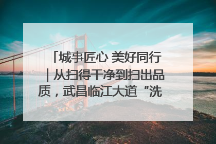 城事匠心 美好同行｜从扫得干净到扫出品质，武昌临江大道“洗”出洁净样板路