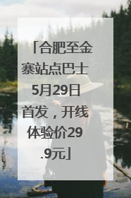 合肥至金寨站点巴士5月29日首发，开线体验价29.9元