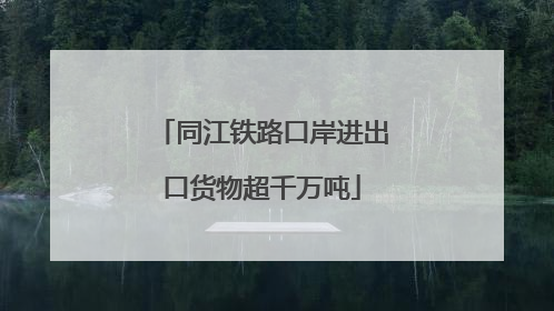 同江铁路口岸进出口货物超千万吨