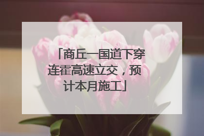 商丘一国道下穿连霍高速立交，预计本月施工