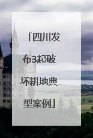 四川发布3起破坏耕地典型案例