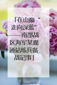 在山巅“走向深蓝”——南部战区海军某观通站练兵备战记事