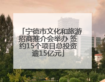 宁德市文化和旅游招商推介会举办 签约15个项目总投资逾15亿元