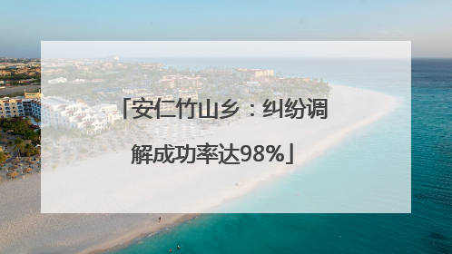 安仁竹山乡：纠纷调解成功率达98%