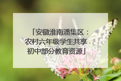 安徽淮南潘集区：农村六年级学生共享初中部分教育资源