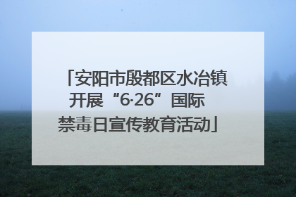 安阳市殷都区水冶镇开展“6·26”国际禁毒日宣传教育活动
