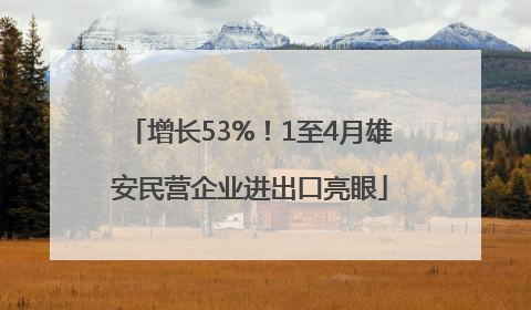 增长53%！1至4月雄安民营企业进出口亮眼