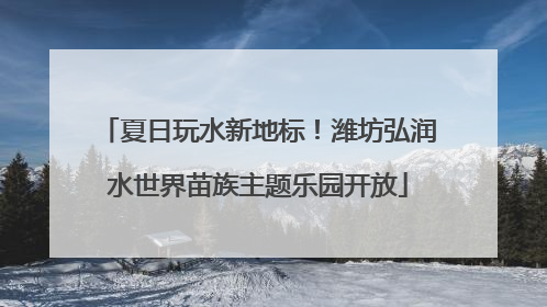 夏日玩水新地标！潍坊弘润水世界苗族主题乐园开放