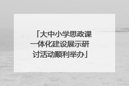 大中小学思政课一体化建设展示研讨活动顺利举办