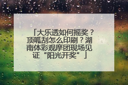 大乐透如何摇奖？顶呱刮怎么印刷？湖南体彩观摩团现场见证“阳光开奖”