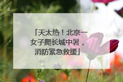 天太热！北京一女子爬长城中暑，消防紧急救援