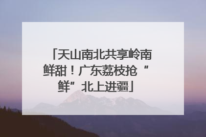 天山南北共享岭南鲜甜！广东荔枝抢“鲜”北上进疆