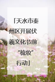 天水市秦州区开展伏羲文化节前 “梳妆”行动