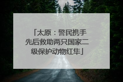 太原：警民携手 先后救助两只国家二级保护动物红隼
