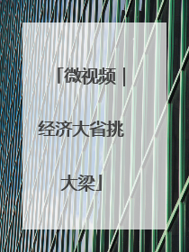 微视频｜经济大省挑大梁