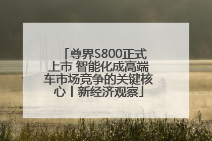 尊界S800正式上市 智能化成高端车市场竞争的关键核心丨新经济观察
