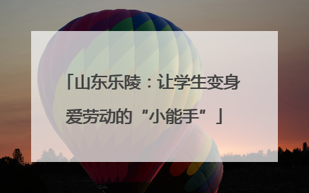 山东乐陵：让学生变身爱劳动的“小能手”