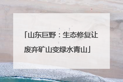 山东巨野：生态修复让废弃矿山变绿水青山