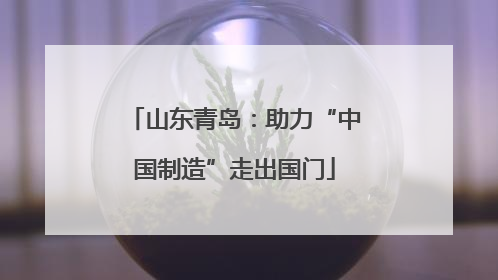 山东青岛：助力“中国制造”走出国门