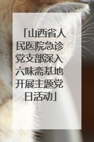 山西省人民医院急诊党支部深入六味斋基地开展主题党日活动
