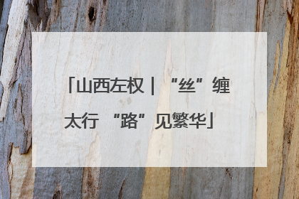 山西左权｜“丝”缠太行 “路”见繁华