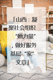 山西：凝聚社会组织“她力量”，做好服务基层“家”文章