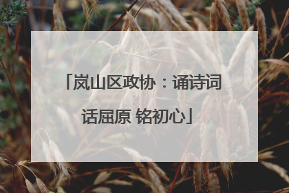 岚山区政协：诵诗词 话屈原 铭初心