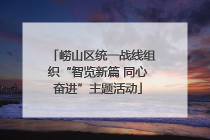 崂山区统一战线组织“智览新篇 同心奋进”主题活动