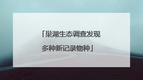 巢湖生态调查发现多种新记录物种