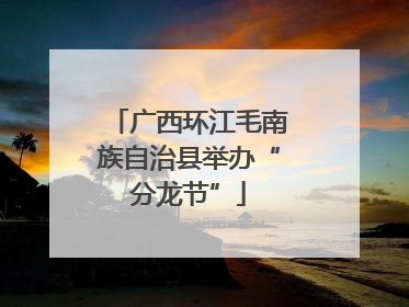 广西环江毛南族自治县举办“分龙节”