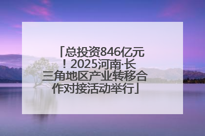 总投资846亿元！2025河南·长三角地区产业转移合作对接活动举行