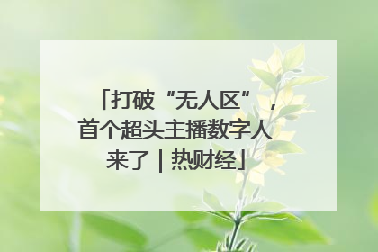 打破“无人区”，首个超头主播数字人来了｜热财经