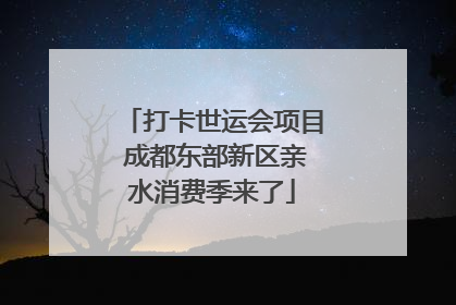 打卡世运会项目 成都东部新区亲水消费季来了