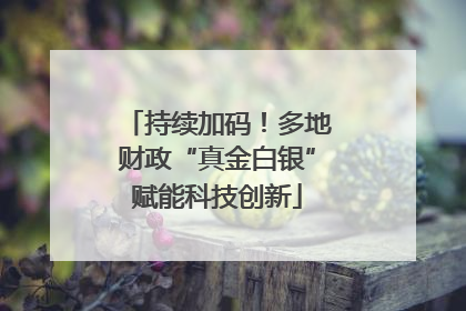 持续加码！多地财政“真金白银”赋能科技创新
