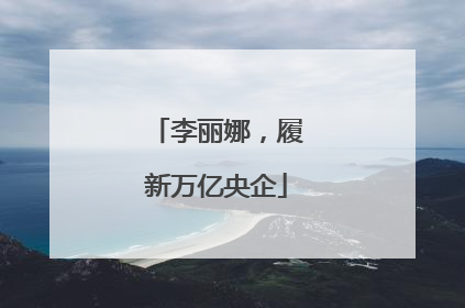 李丽娜，履新万亿央企