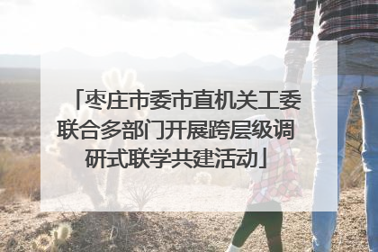 枣庄市委市直机关工委联合多部门开展跨层级调研式联学共建活动