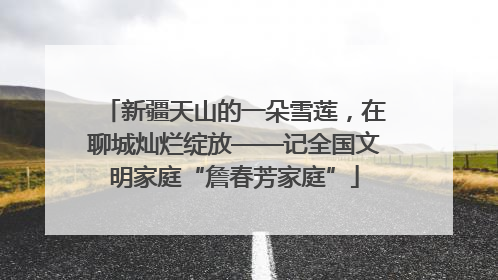 新疆天山的一朵雪莲，在聊城灿烂绽放——记全国文明家庭“詹春芳家庭”
