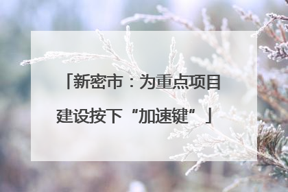 新密市：为重点项目建设按下“加速键”