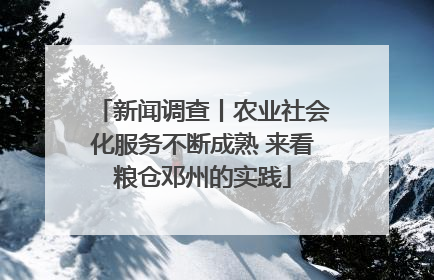 新闻调查丨农业社会化服务不断成熟 来看粮仓邓州的实践