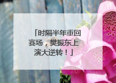 时隔半年重回赛场，樊振东上演大逆转！