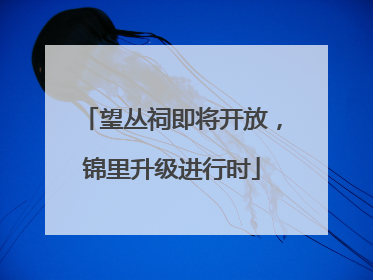 望丛祠即将开放，锦里升级进行时
