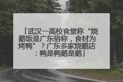 武汉一高校食堂称“烧鹅饭是广东俗称，食材为烤鸭”？广东多家烧鹅店：鸭是鸭鹅是鹅
