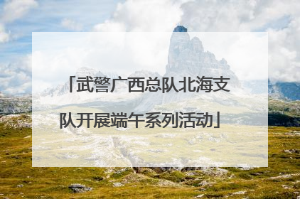 武警广西总队北海支队开展端午系列活动