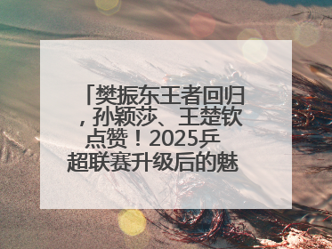 樊振东王者回归，孙颖莎、王楚钦点赞！2025乒超联赛升级后的魅力何在？