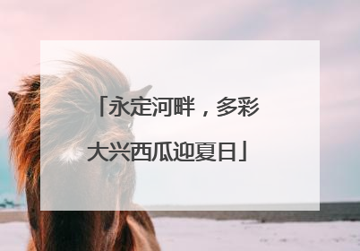 永定河畔，多彩大兴西瓜迎夏日