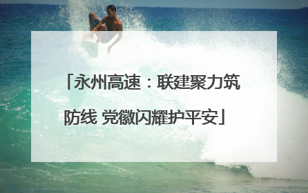 永州高速：联建聚力筑防线 党徽闪耀护平安